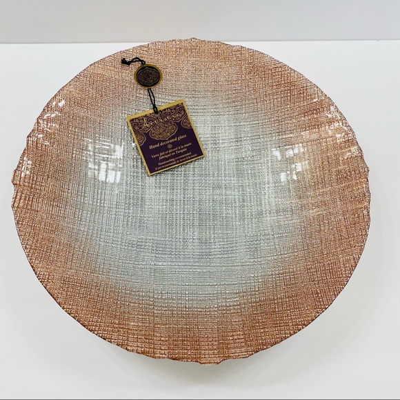 Artistic accent forged large glass bowl - Picture 1 of 11